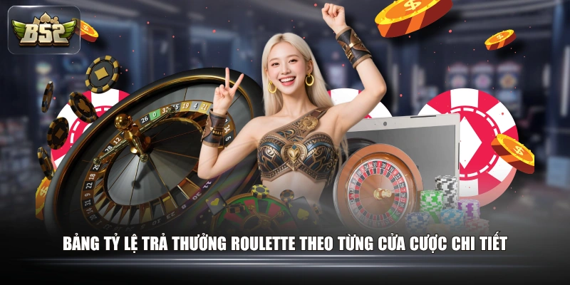 Nắm Rõ Cách Chơi Roulette Để Tự Tin Trong Mỗi Ván Cược 2 Bảng tỷ lệ trả thưởng Roulette theo từng cửa cược chi tiết