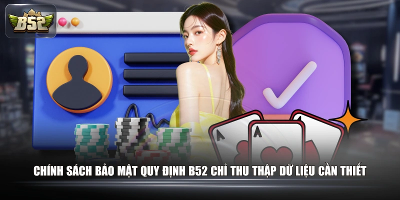 Khám Phá Chính Sách Bảo Mật B52 Chuẩn Quốc Tế Cho Tân Thủ 1 Chính sách bảo mật quy định B52 chỉ thu thập dữ liệu cần thiết