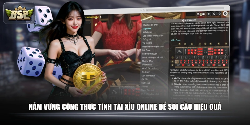 Nắm vững công thức tính tài xỉu online để soi cầu hiệu quả 
