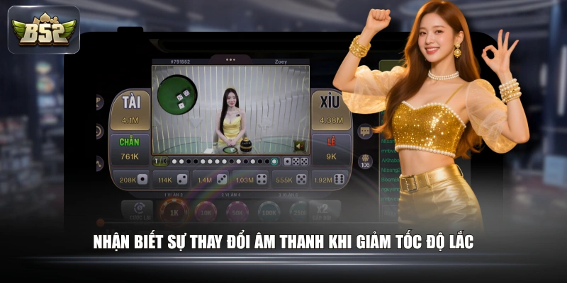 Nhận biết sự thay đổi âm thanh khi giảm tốc độ lắc 